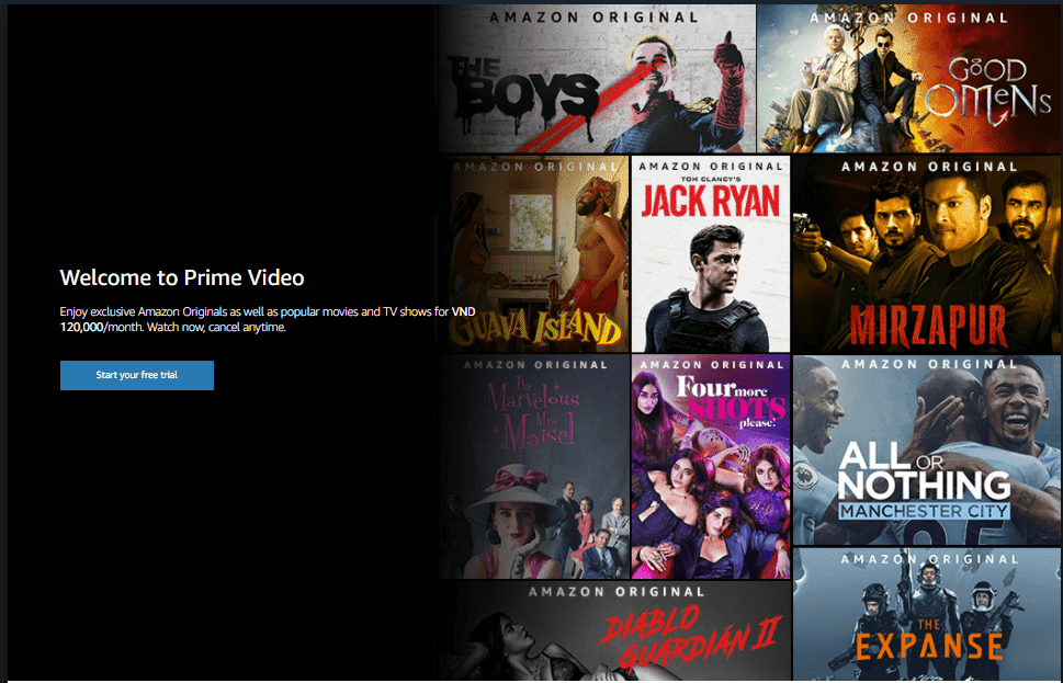 Tài khoản Amazon prime video 2